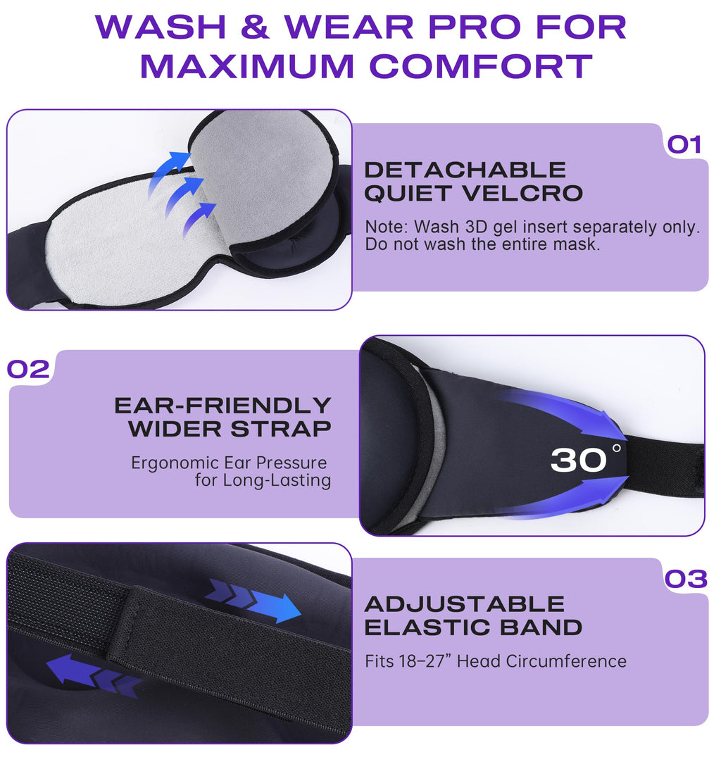 Bluetooth Sleep Mask Headphones with Hot Cold Compress B757256