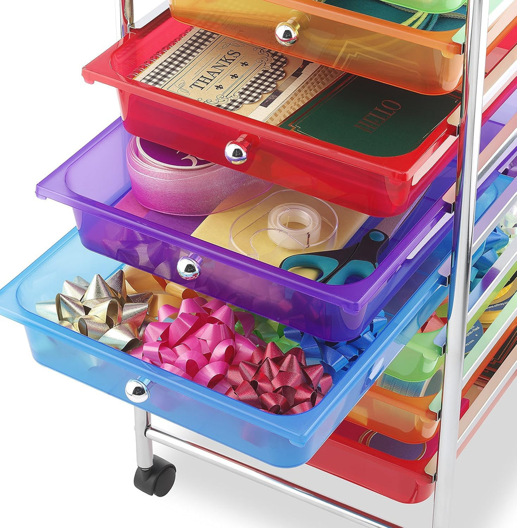 10 Drawer Rolling Craft Storage Cart B108