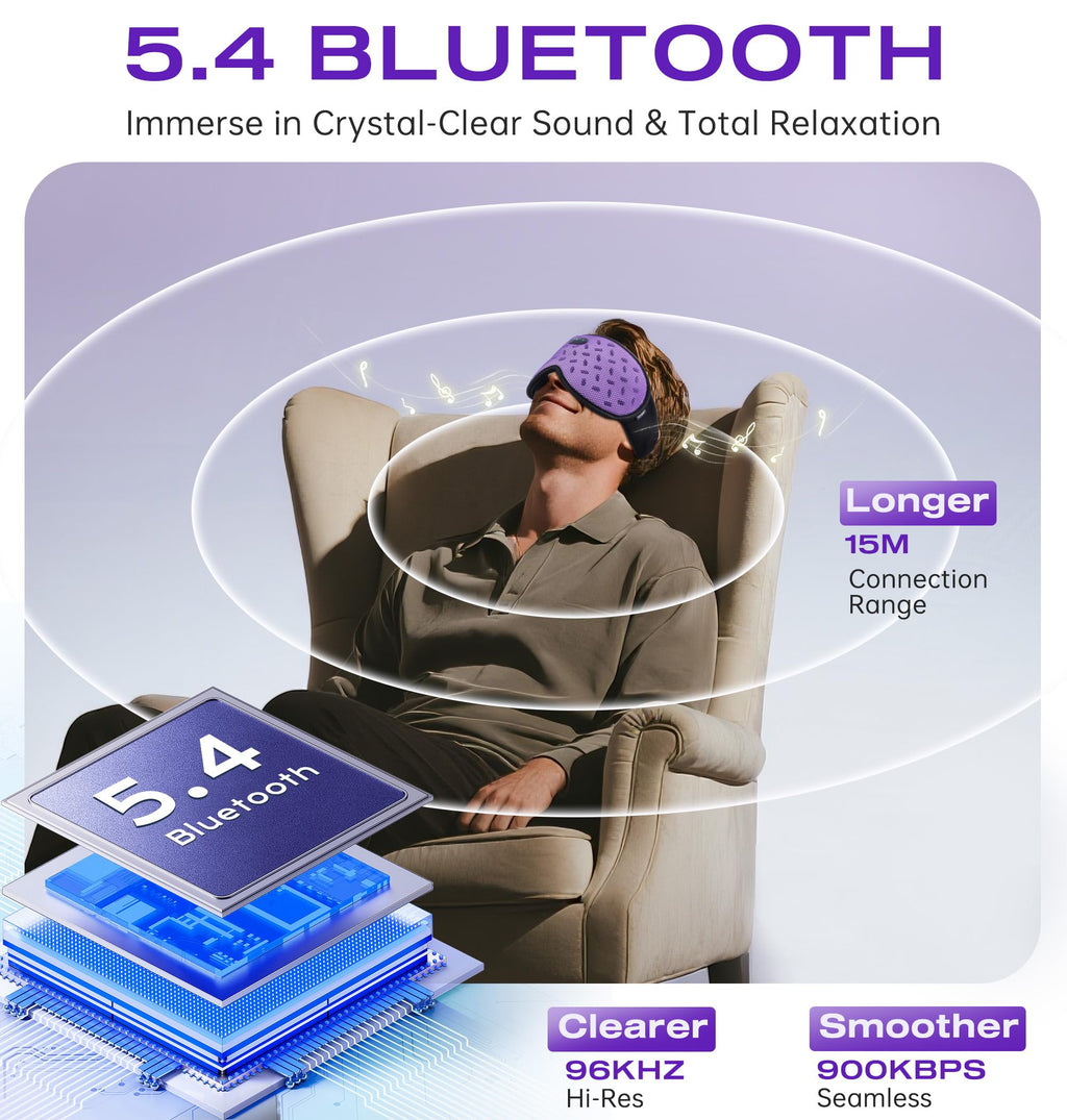 Bluetooth Sleep Mask Headphones with Hot Cold Compress B757256