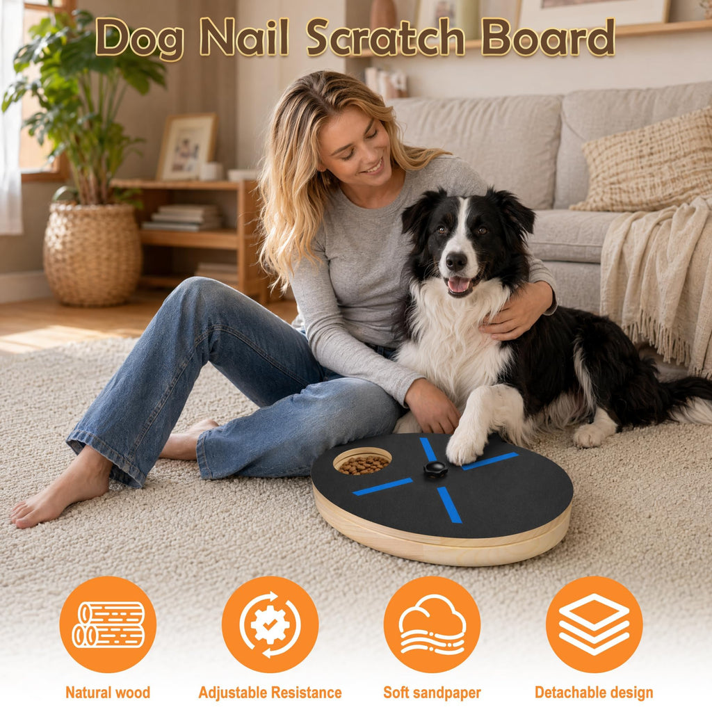 Dog Nail Scratcher Board with Treat Box U446