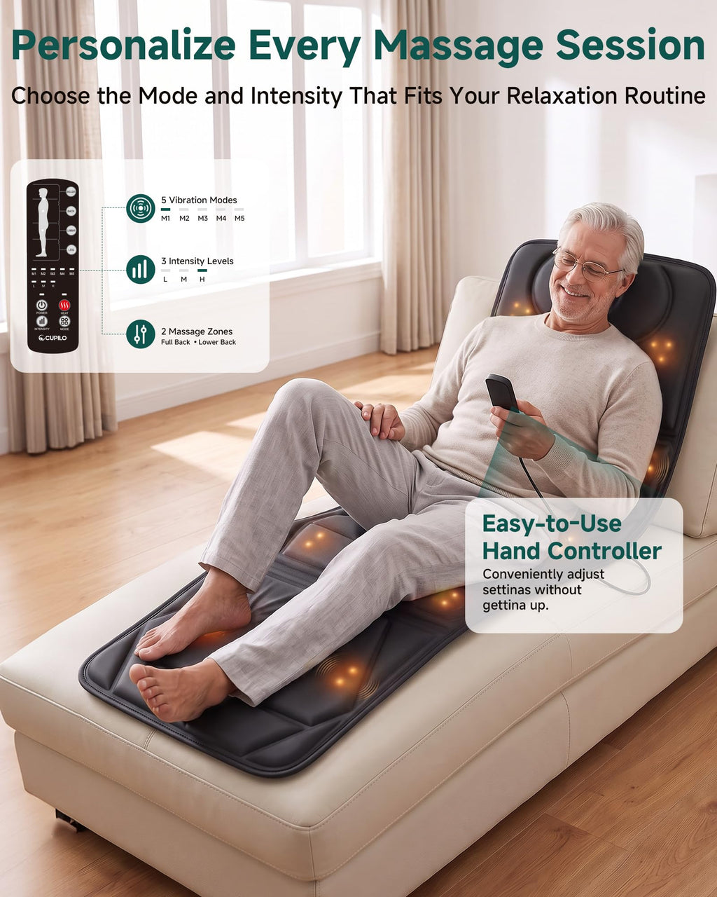 Full Body Massage Mat with Heat E6127