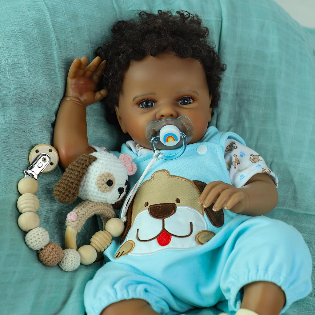 Black 20 Inch Reborn Baby Doll N918