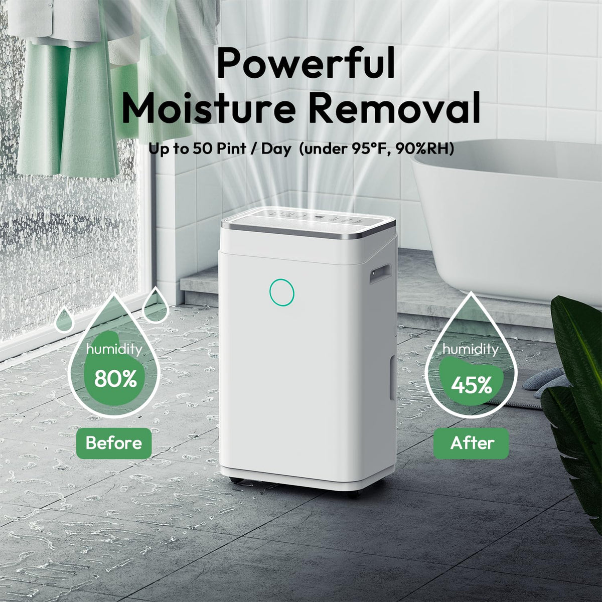 50 Pint Dehumidifier with Drain Hose N523