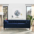 84" Navy Blue Velvet Tufted Sofa M32374