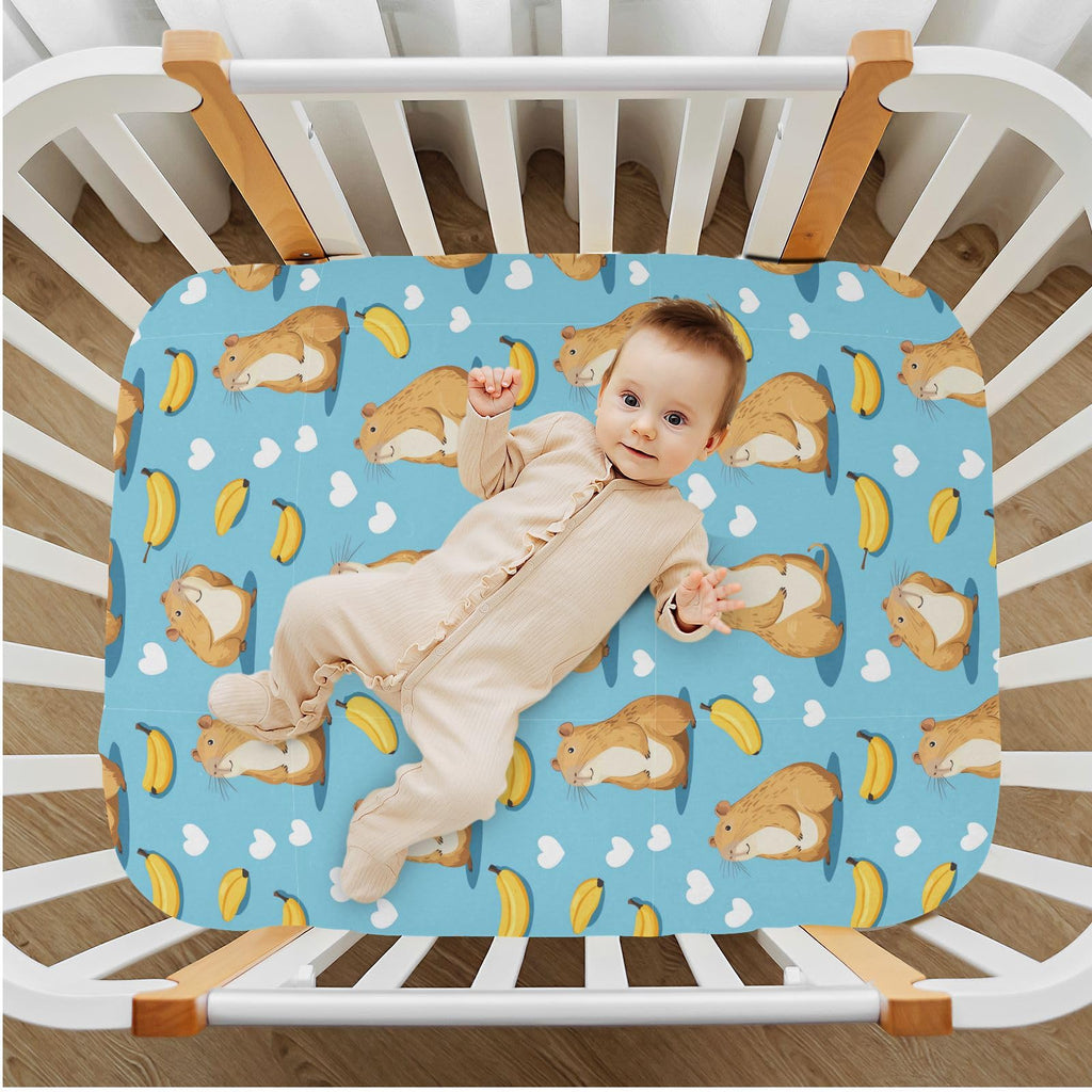 Soft Breathable Microfiber Fitted Crib Sheet, Standard Size 28in x 52in I709