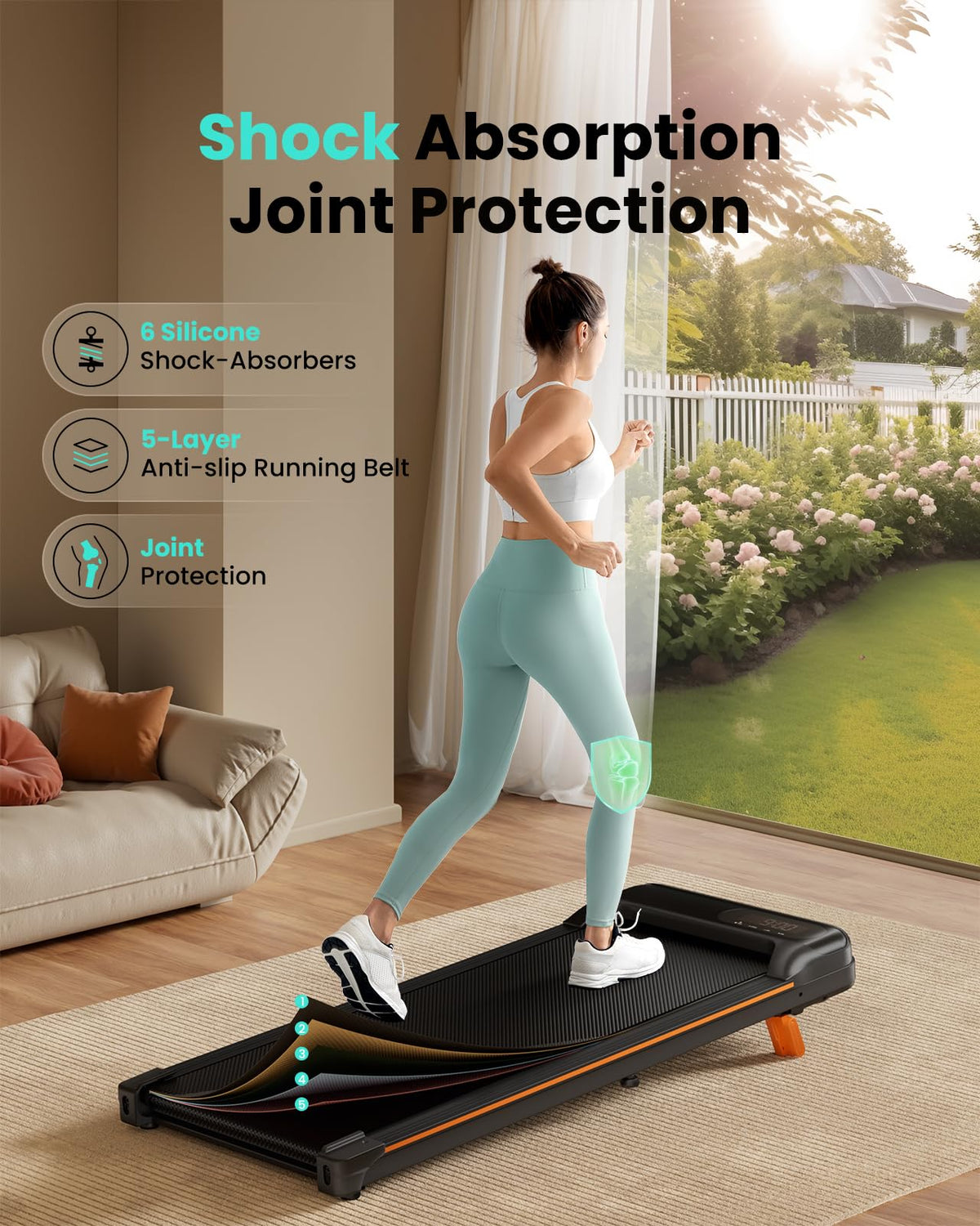 2.5HP Under Desk Treadmill with Incline C5136