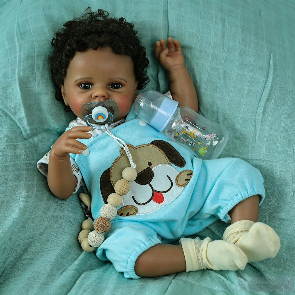 Black 20 Inch Reborn Baby Doll N918