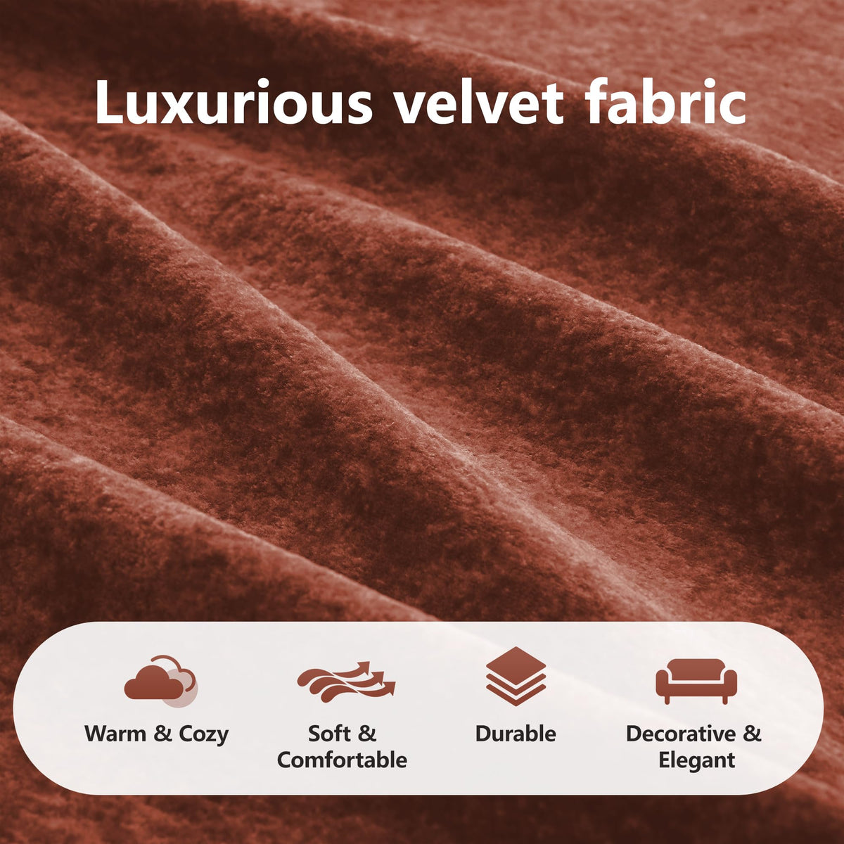 140" Orange Velvet Sofa with Tufted 32D Sponge S5490