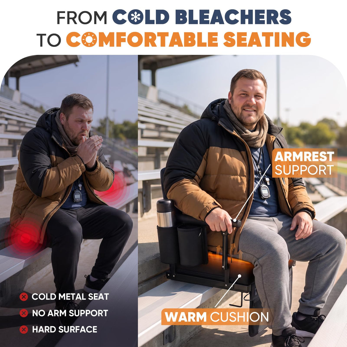 Stadium Seats with Back Support & Armrests G5754