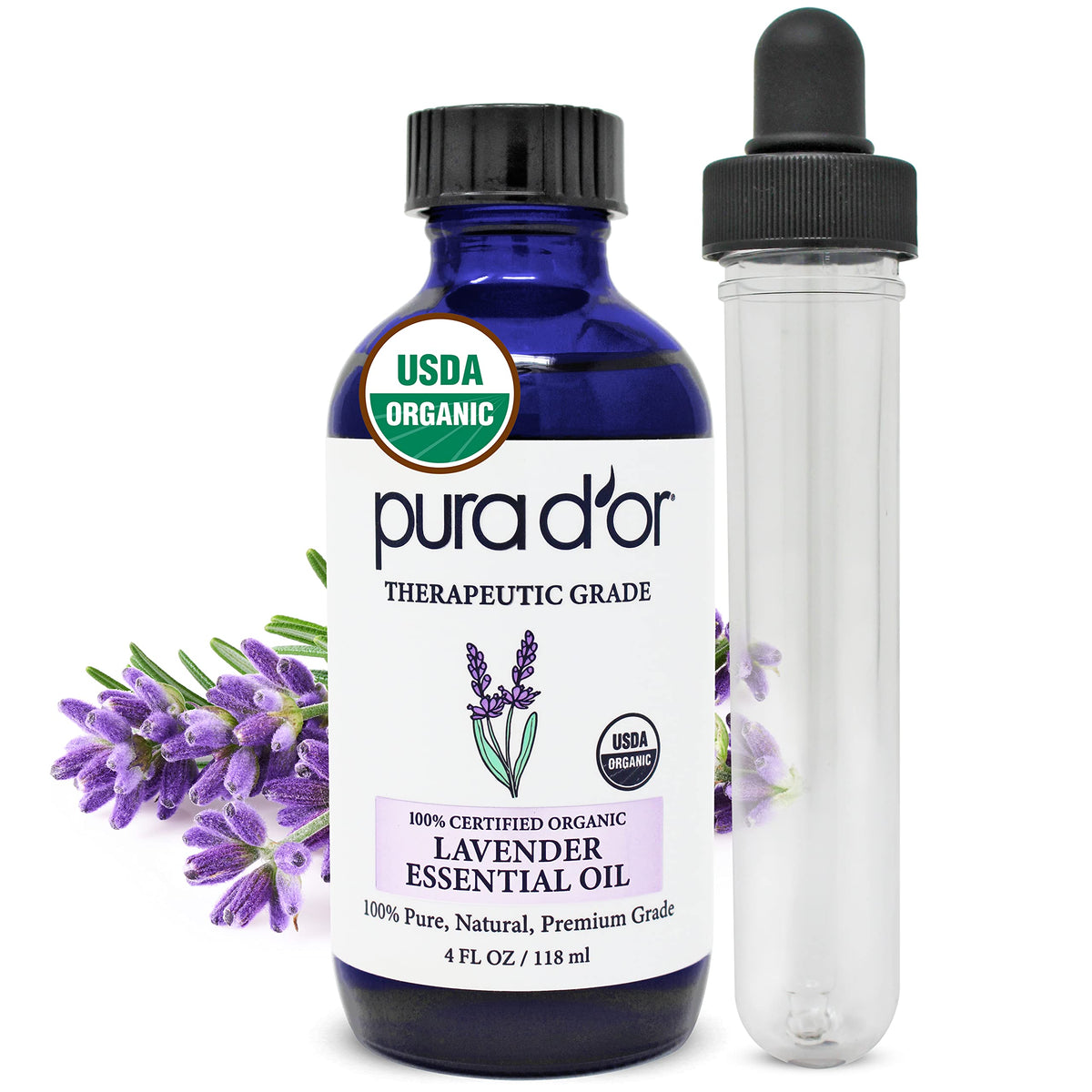 Organic Lavender & Rosemary Essential Oils Bundle 4oz Each M9714