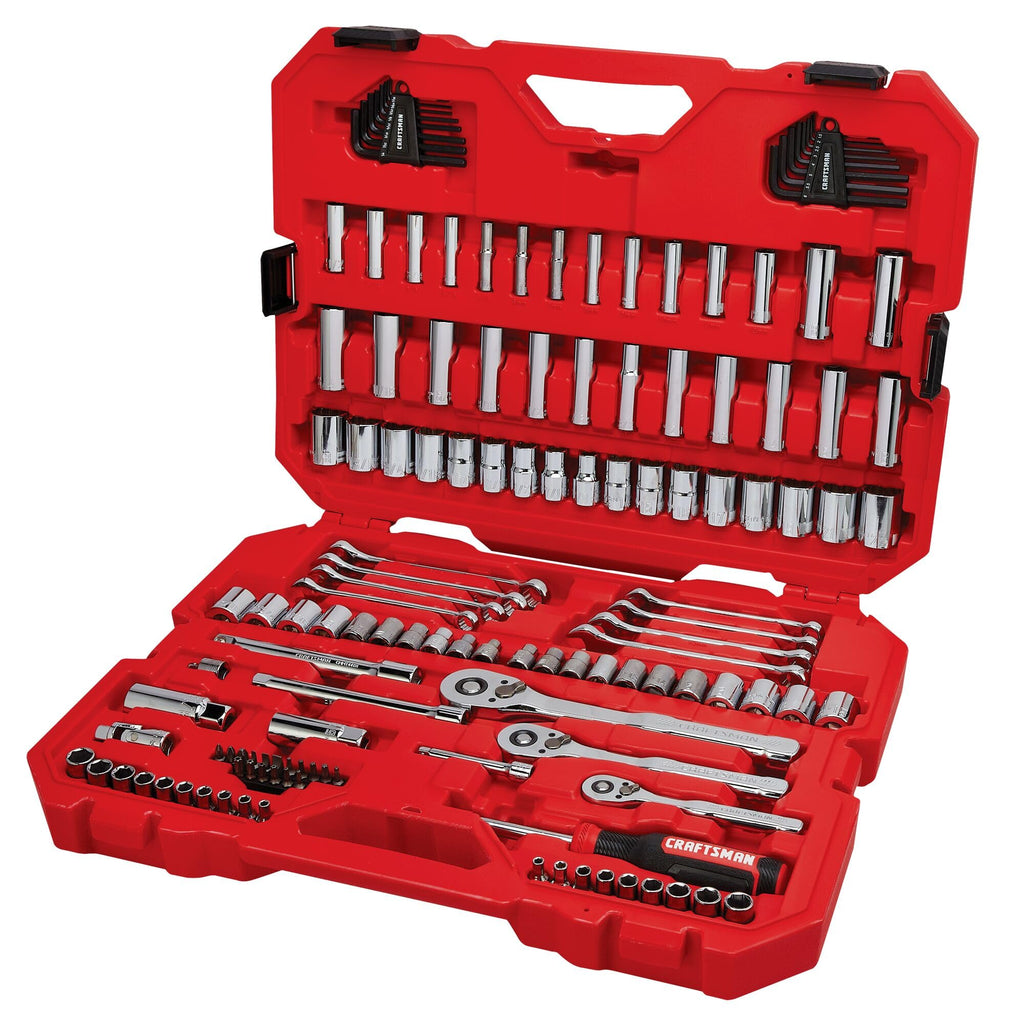 135 Pcs SAE and Metric Socket Wrench Set with Case U735109