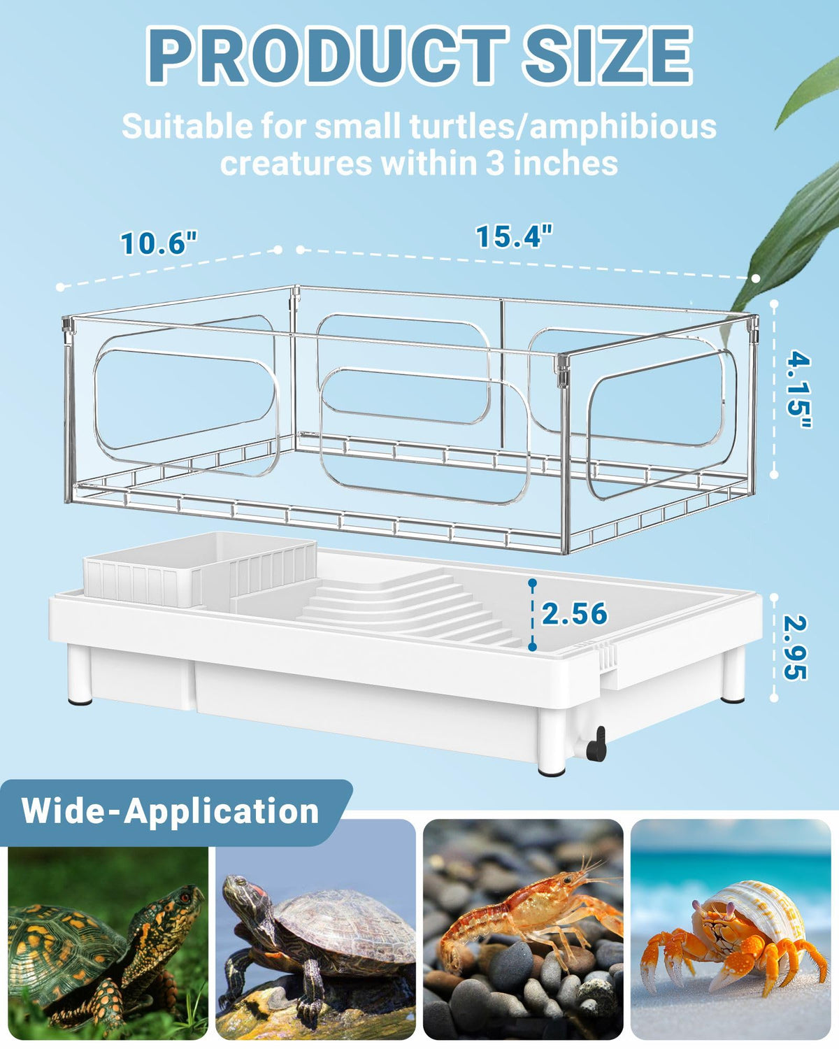 Small Turtle Tank Kit with Adjustable Lamp and Filter K69525