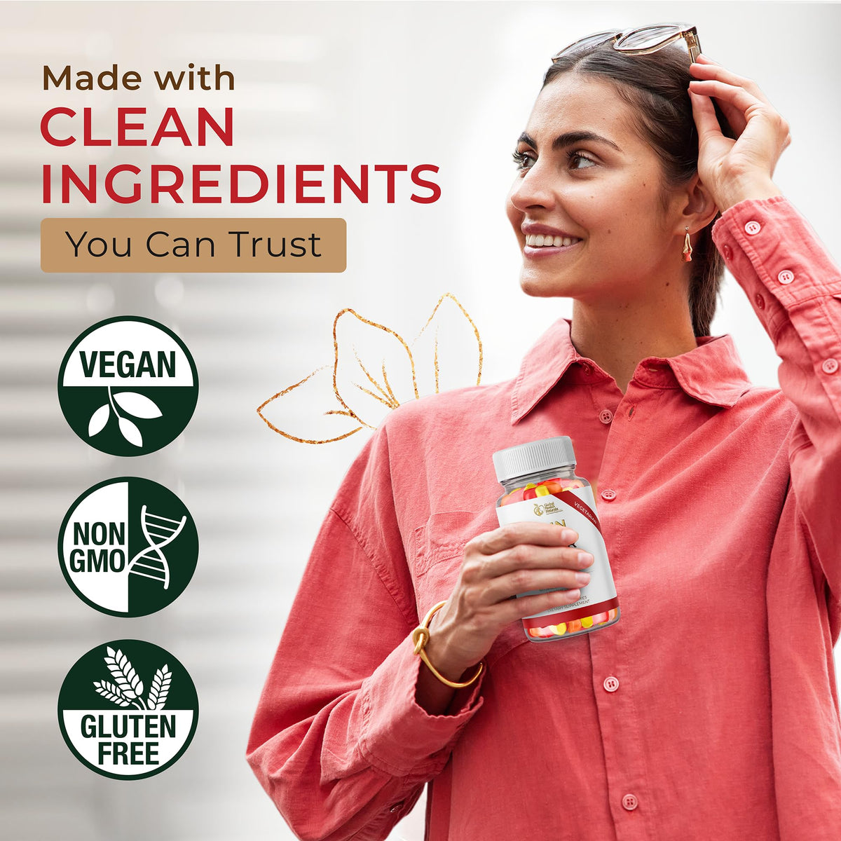 Vegan Fiber Gummies 3g Prebiotic Inulin Non-GMO Gluten-Free 30 Servings M157
