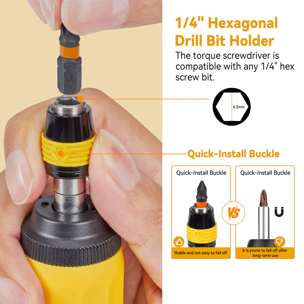 Torque Screwdriver Bit Set, 39-Piece 10-70 in-lb I1584