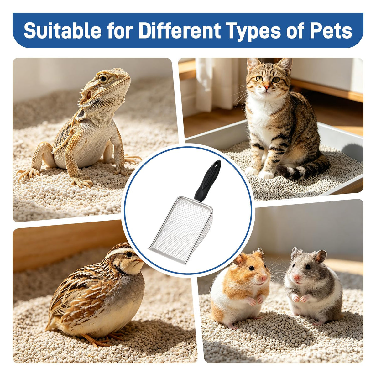 Stainless Steel Cat Litter Scoop G8738