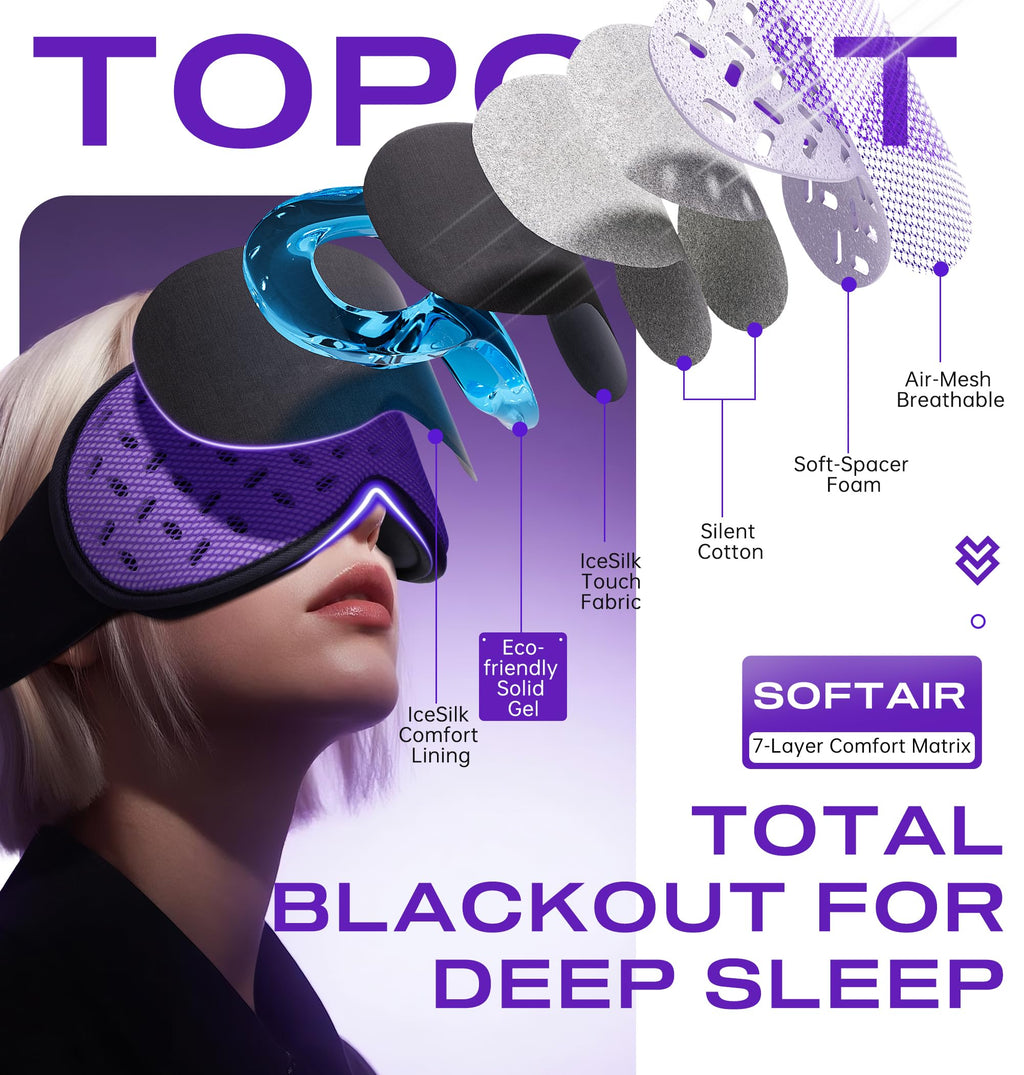 Bluetooth Sleep Mask Headphones with Hot Cold Compress B757256