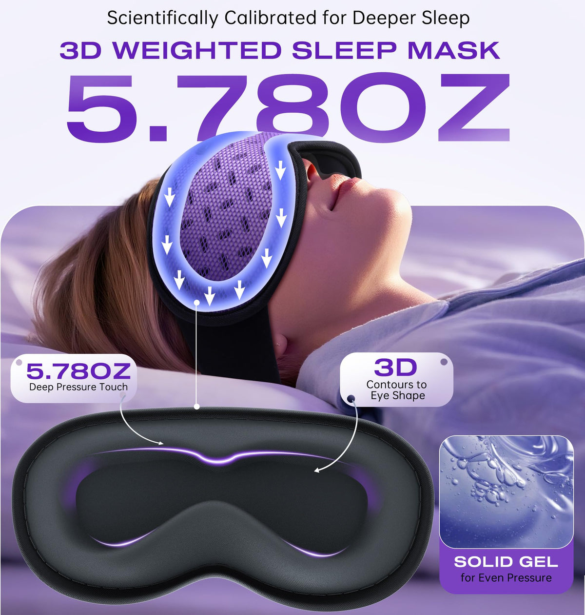 Bluetooth Sleep Mask Headphones with Hot Cold Compress B757256