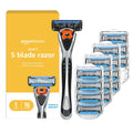 5-Blade Men's Razor with 16 Cartridges, Black Z296414