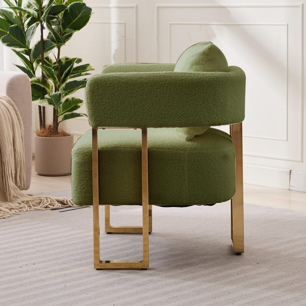 Green Teddy Accent Chair Set of 2 Upholstered Arm Chair T4873