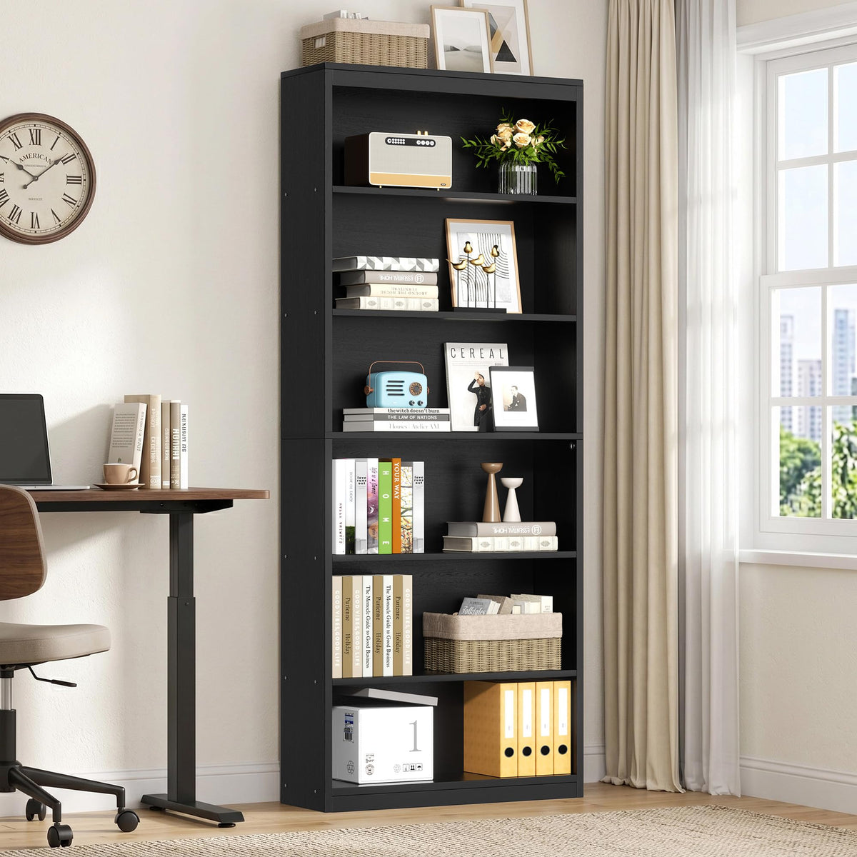 71" H Tall Wood Bookshelf J388182