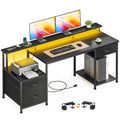 55" Computer Desk with File Drawer M80140