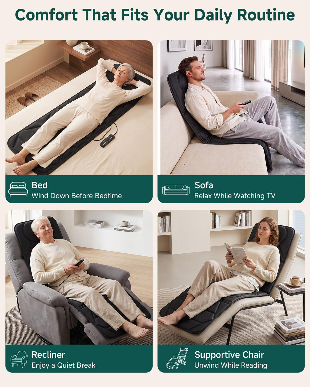 Full Body Massage Mat with Heat E6127