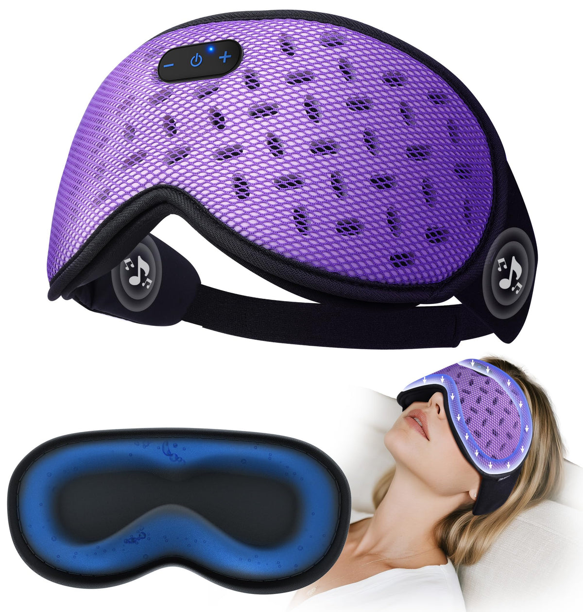 Bluetooth Sleep Mask Headphones with Hot Cold Compress B757256