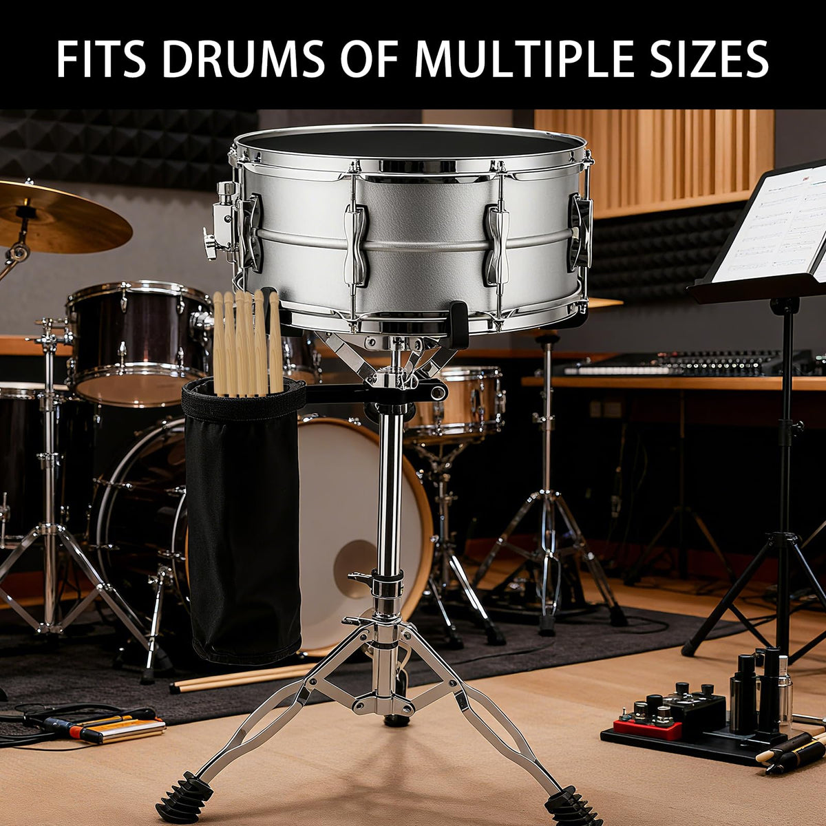 Adjustable Snare Drum Stand with Sticks Holder S95829