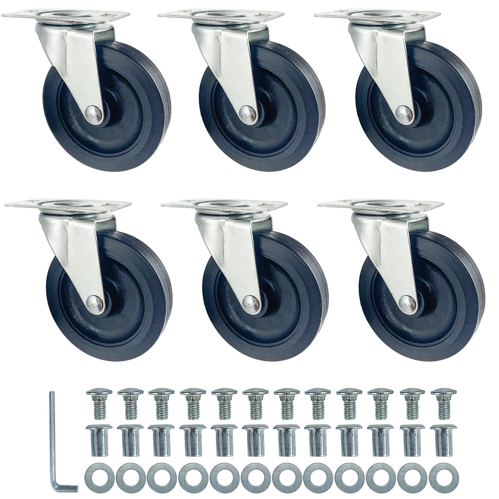 Caster Wheels for Mechanic Creepers, 3'' Pack of 6 V77379